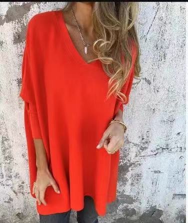 Chemise Longue Tricotée à Manches Longues