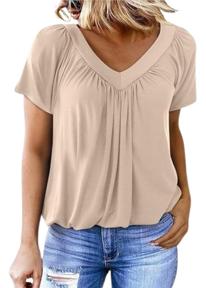 T-shirt Femme Col V Ample