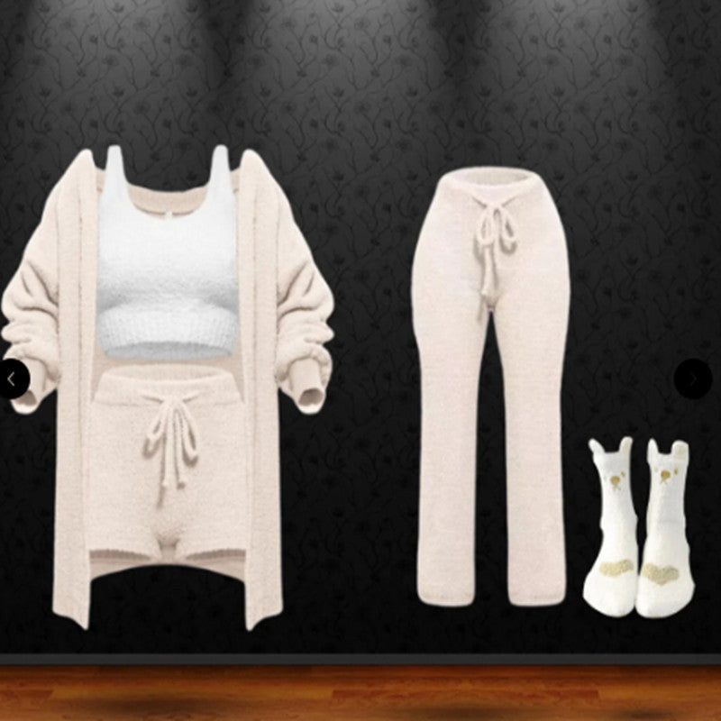 Ensemble Cozy Luxe a cadeau exclusif en 5 pièces Chameau
