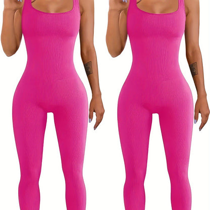 Tenue Tout-en-Un Décontractée à Bretelles Rose Rose