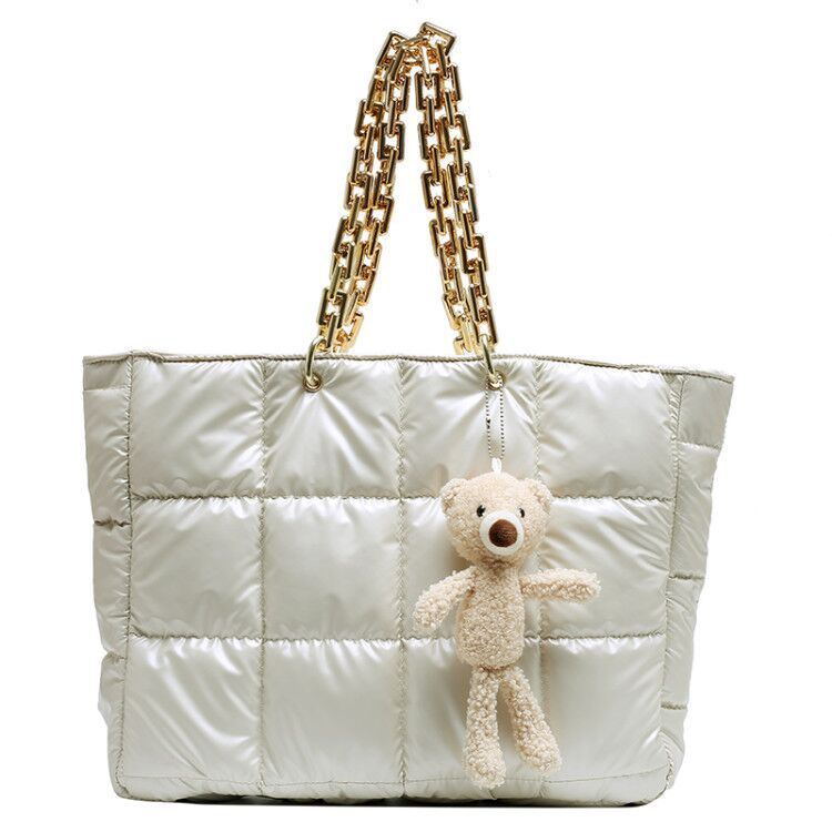 Sac Cabas Élégant Matelassé avec Anses Chaîne