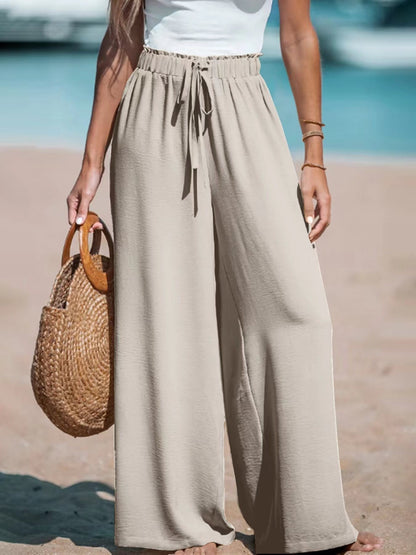 Pantalon Large Décontracté Élégant Femme