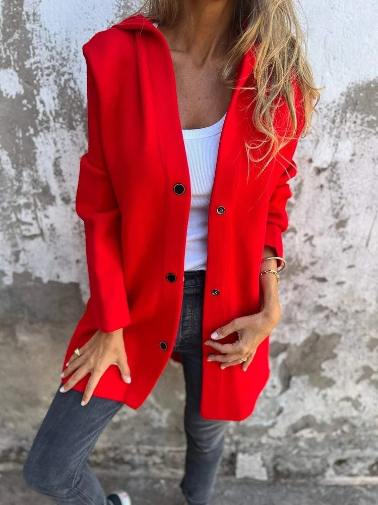 Veste Lyliea : Douceur, Style et Polyvalence Rouge