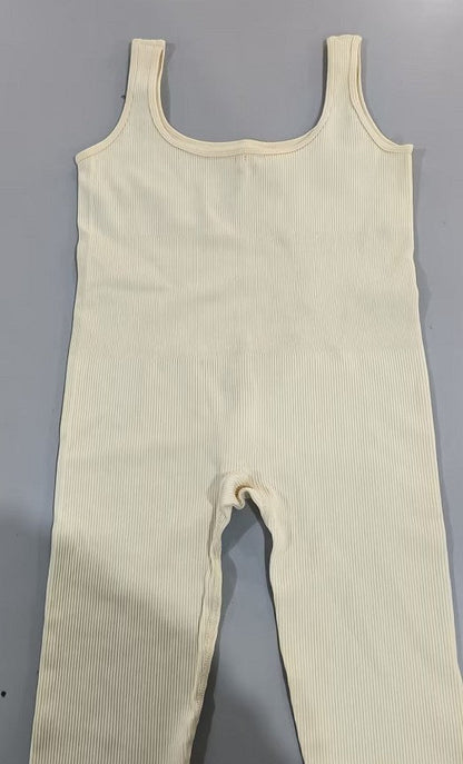Tenue Tout-en-Un Décontractée à Bretelles Blanc