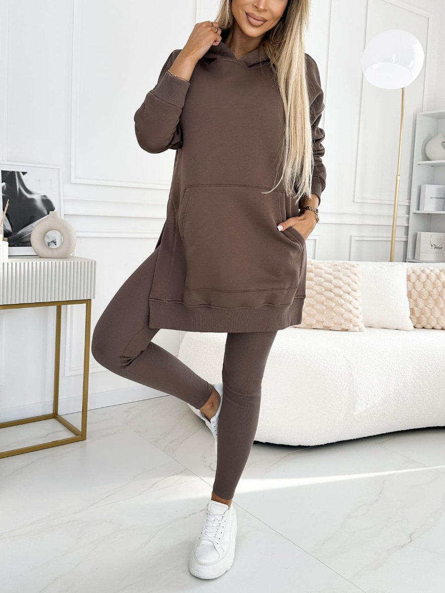 ensmble ultime de confort et de style | 2 Pièces Brun