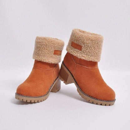 Léa™ – Bottes de neige chaudes et élégantes en cuir