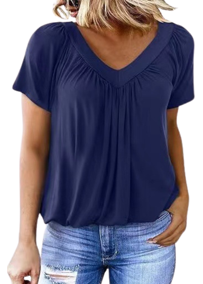 T-shirt Femme Col V Ample