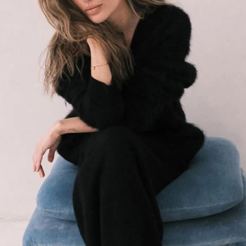 Cardigan couture en cachemire Noir