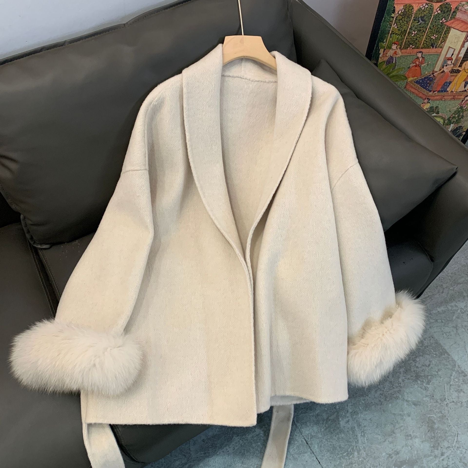 Manteau Adèle Élégance Double Face Beige