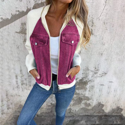 Veste Décontractée en Jean – Esprit Urbain Violet Clair