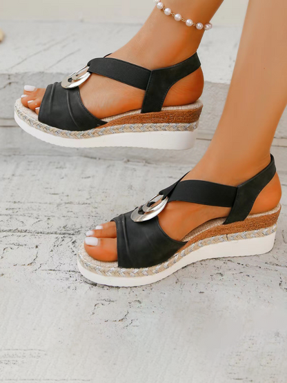 Sandales Été Femme à Boucle Métal  Élégantes