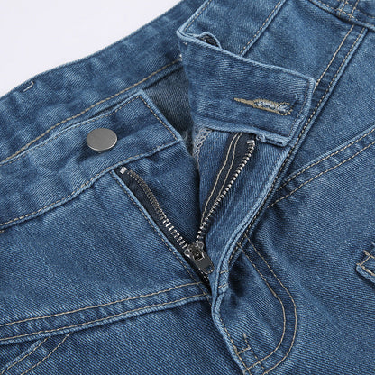 Jean Cargo Zippé Femme