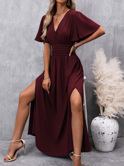 Robe Fendue Élégante et Tendance Pour Femme