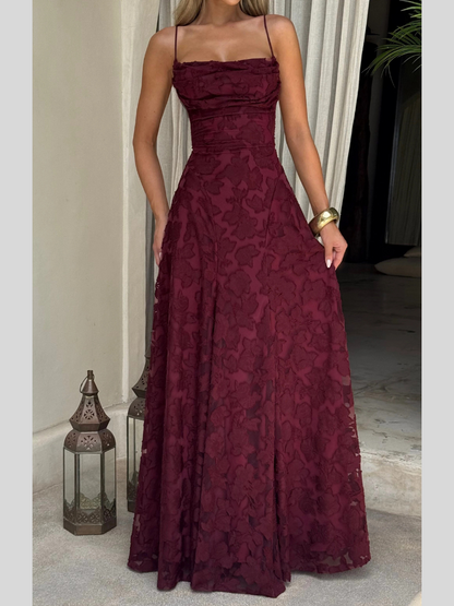 Robe Dos Nu d'Été Femme en Chiffon