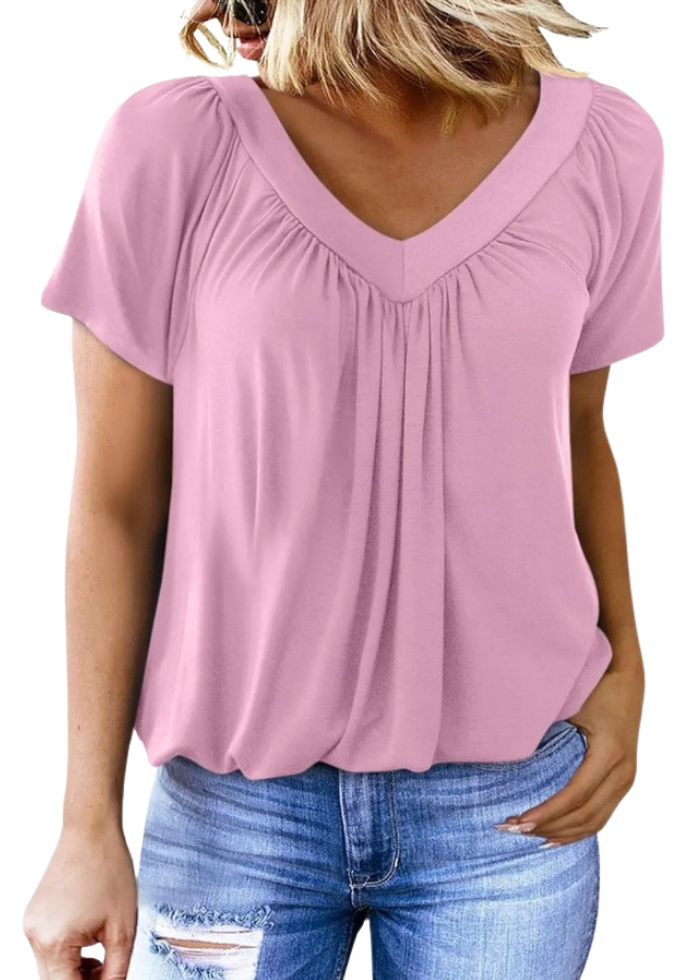 T-shirt Femme Col V Ample