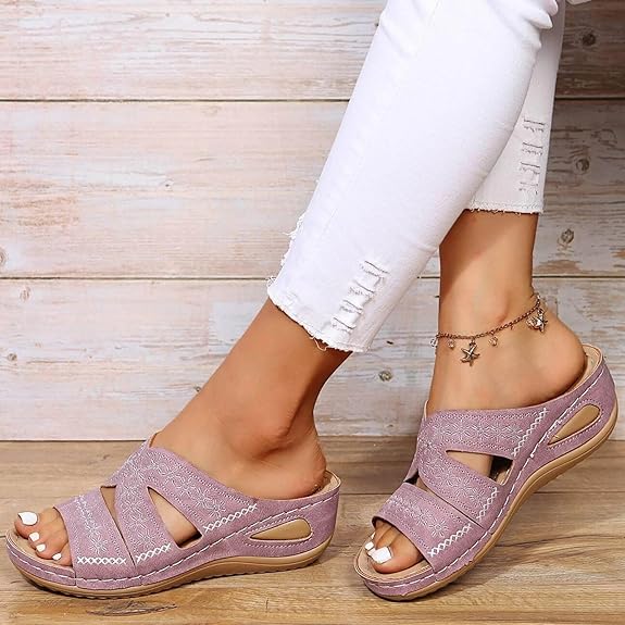Sandales Mina - Ultra Confort Rose