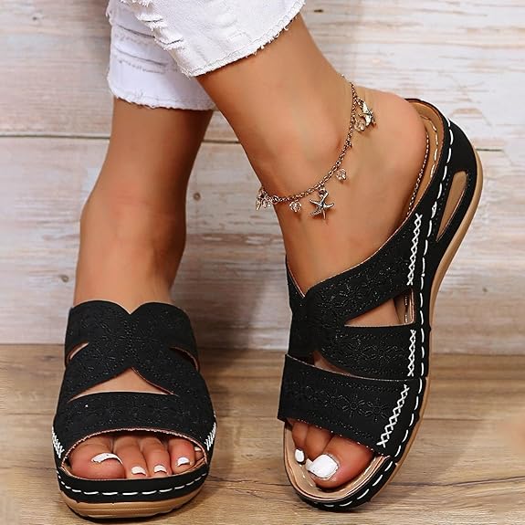 Sandales Mina - Ultra Confort Noir