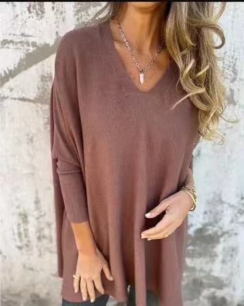 Chemise Longue Tricotée à Manches Longues
