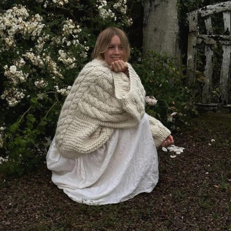 Pull femme vintage – Confort et style intemporel Blanc