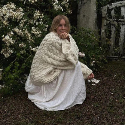 Pull femme vintage – Confort et style intemporel Blanc