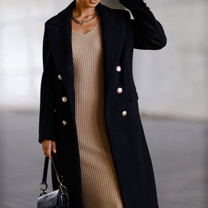 Veste Longue Classique et Modernité Noir