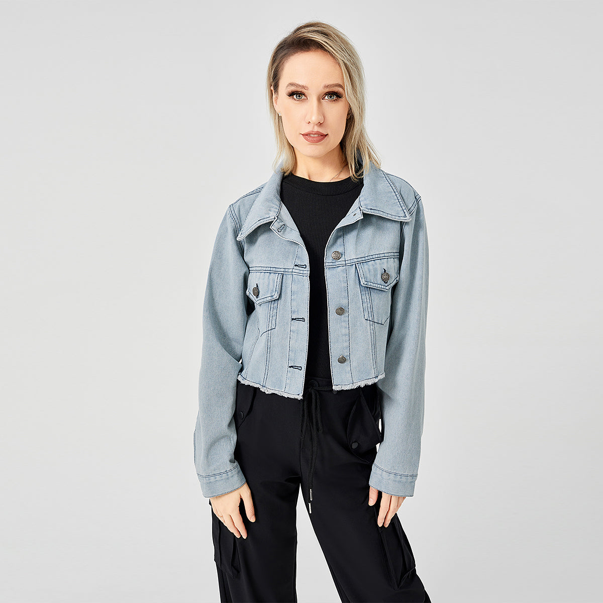 Veste Jean Vintage Effilée