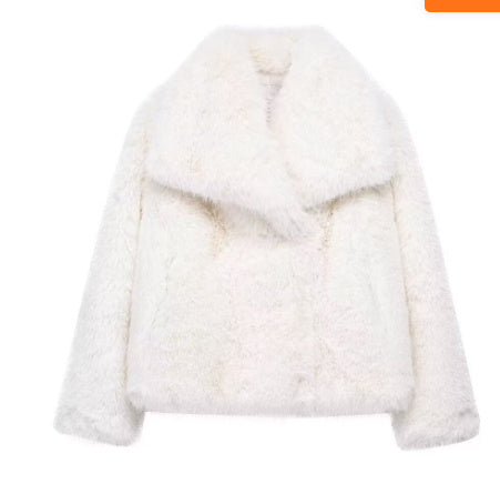 Manteau Hiver Chloé Élégance Douillette Blanc