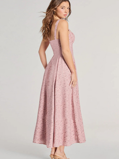 Robe Dos Nu Fendue Fleurie