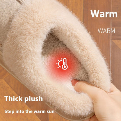 Mules Douillettes Unisexes en Coton Fluffy Antidérapantes