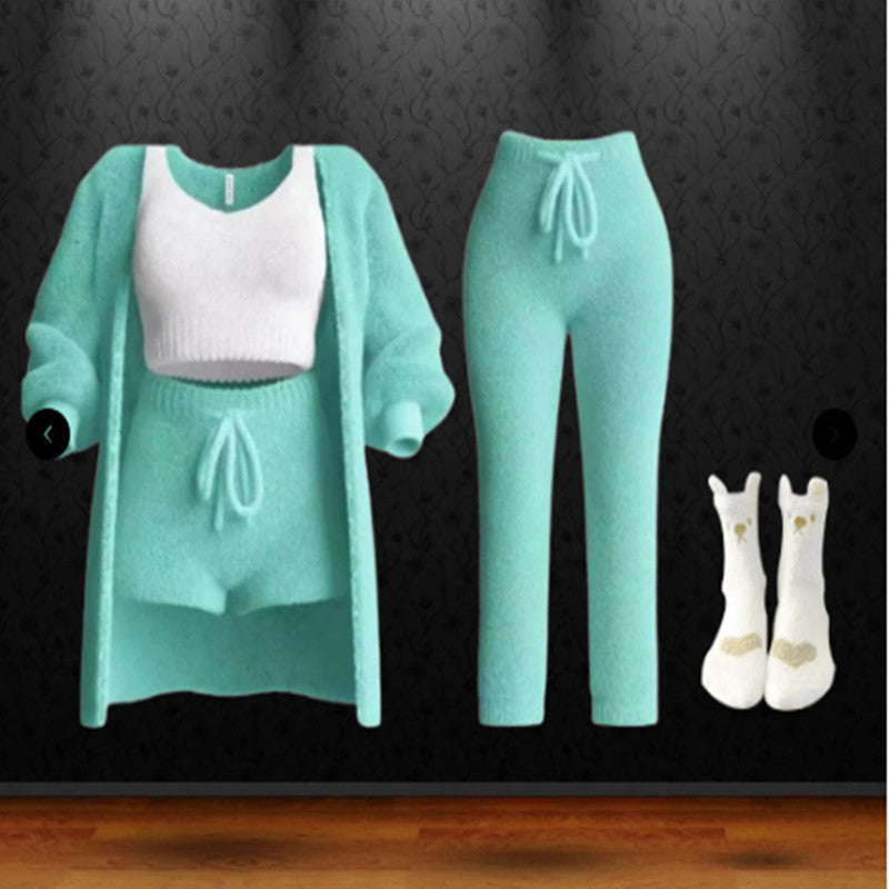Ensemble Cozy Luxe a cadeau exclusif en 5 pièces Vert