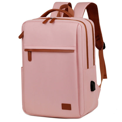 Large Capacity Solid Color Oxford Cloth Backpack