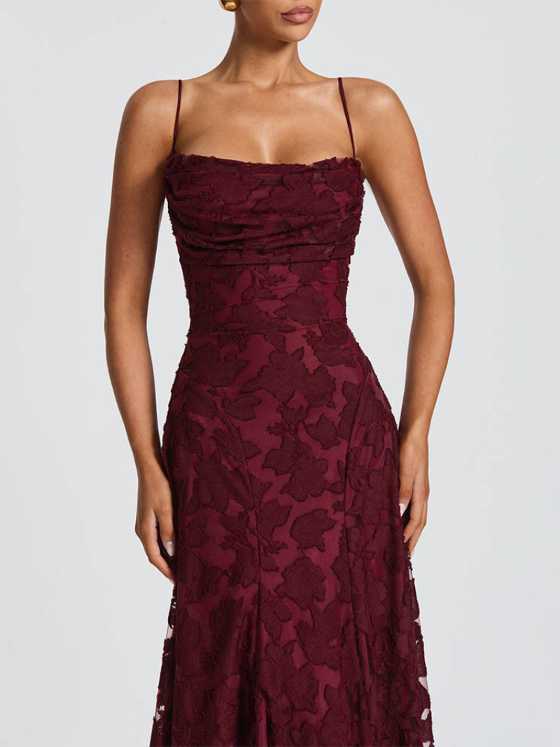 Robe Dos Nu d'Été Femme en Chiffon