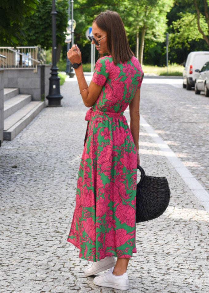 Robe imprimée à coupe évasée