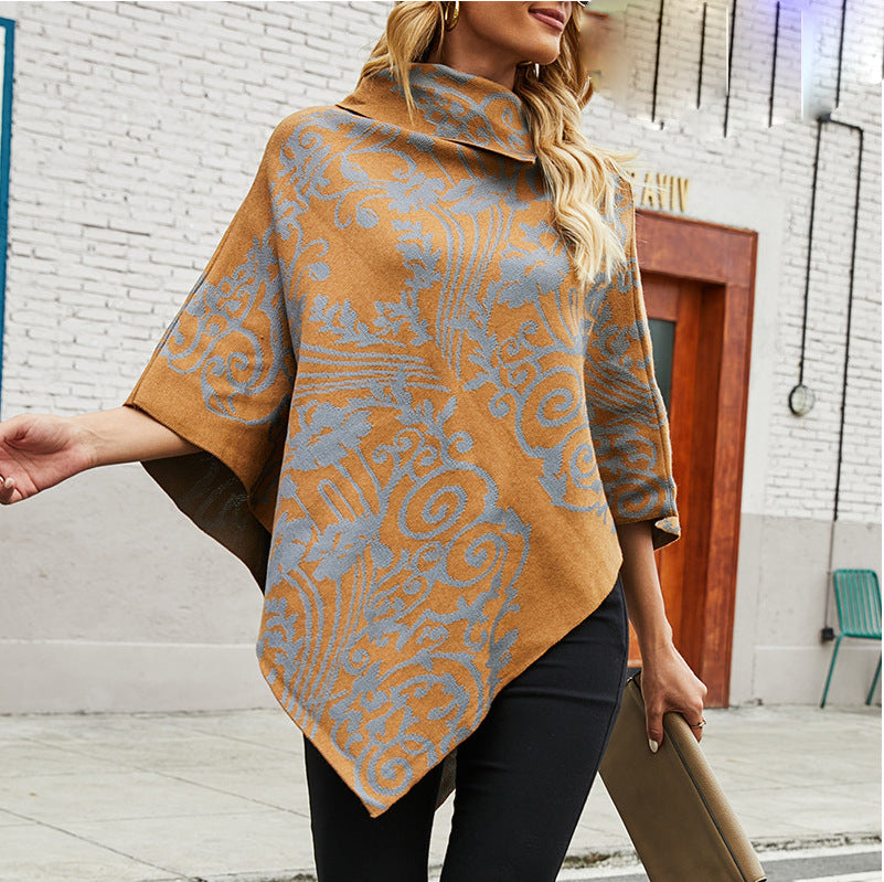 Manteau stylé aux motifs graphiques