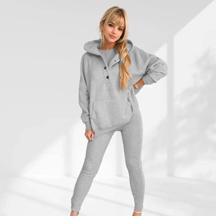 Sweatshirt Femme Coton Doux – 3 Pièces