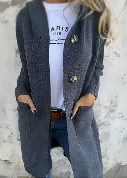 Cardigan Maille Gris Confort