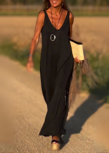 Robe Tendance V-neck Raffinée