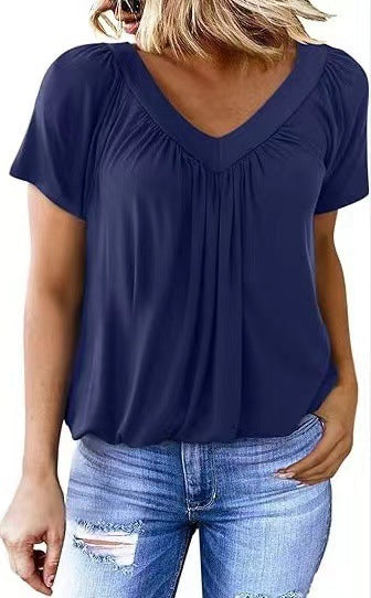T-shirt Femme Col V – Simplicité Élégante au Quotidien