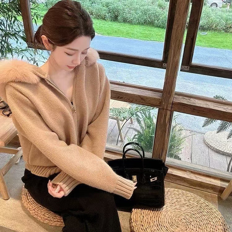 Veste Hivernale Élégance et Chaleur Réunies Kaki Taille unique