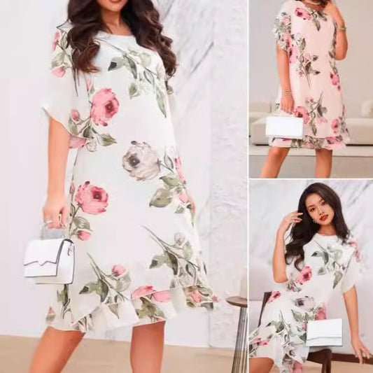 Robe imprimée en mousseline