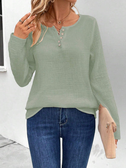 Pull boutonné femme manches longues – Confort et élégance
