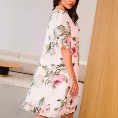 Robe imprimée en mousseline