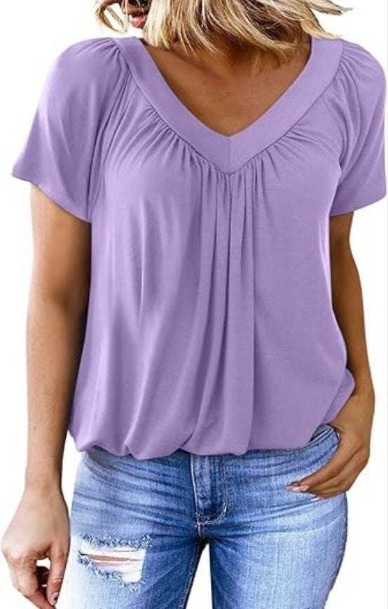 T-shirt Femme Col V – Simplicité Élégante au Quotidien