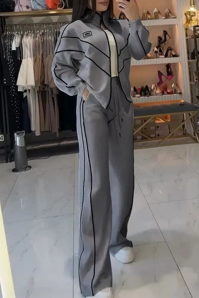 Best Ensemble Sport Élastique – Sweat à Zip et Pantalon Long
