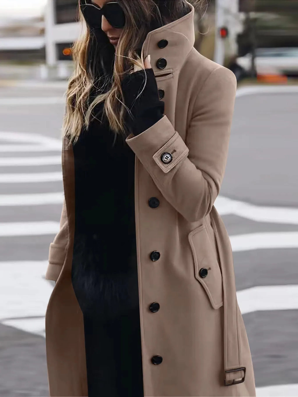 Manteau d'Hiver Femme à Col Rétro – Élégance et Chaleur