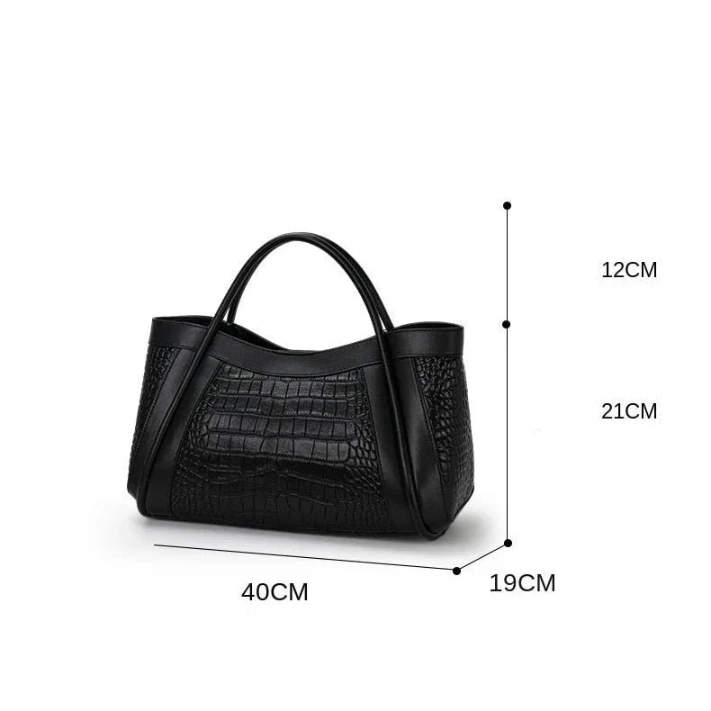 Sac à Main Effet Crocodile en cuir