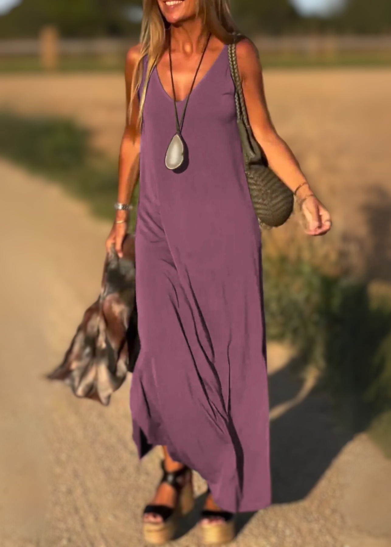 Robe Tendance V-neck Raffinée