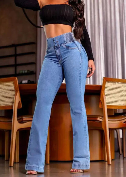 Jean Taille Haute Dos Froncé