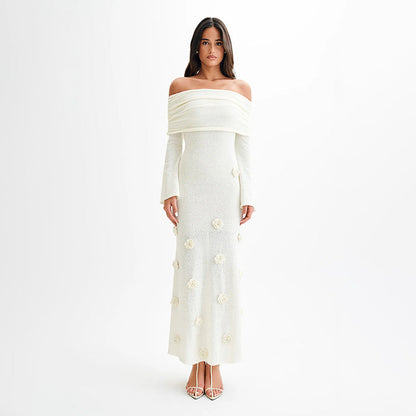 Robe Maille Fleurie Transparente pour Plage ou Détente