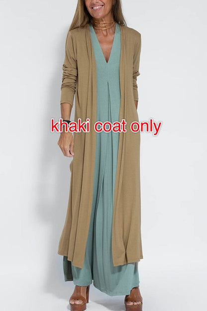 Tenue Décontractée V-Neck & Long Cardigan